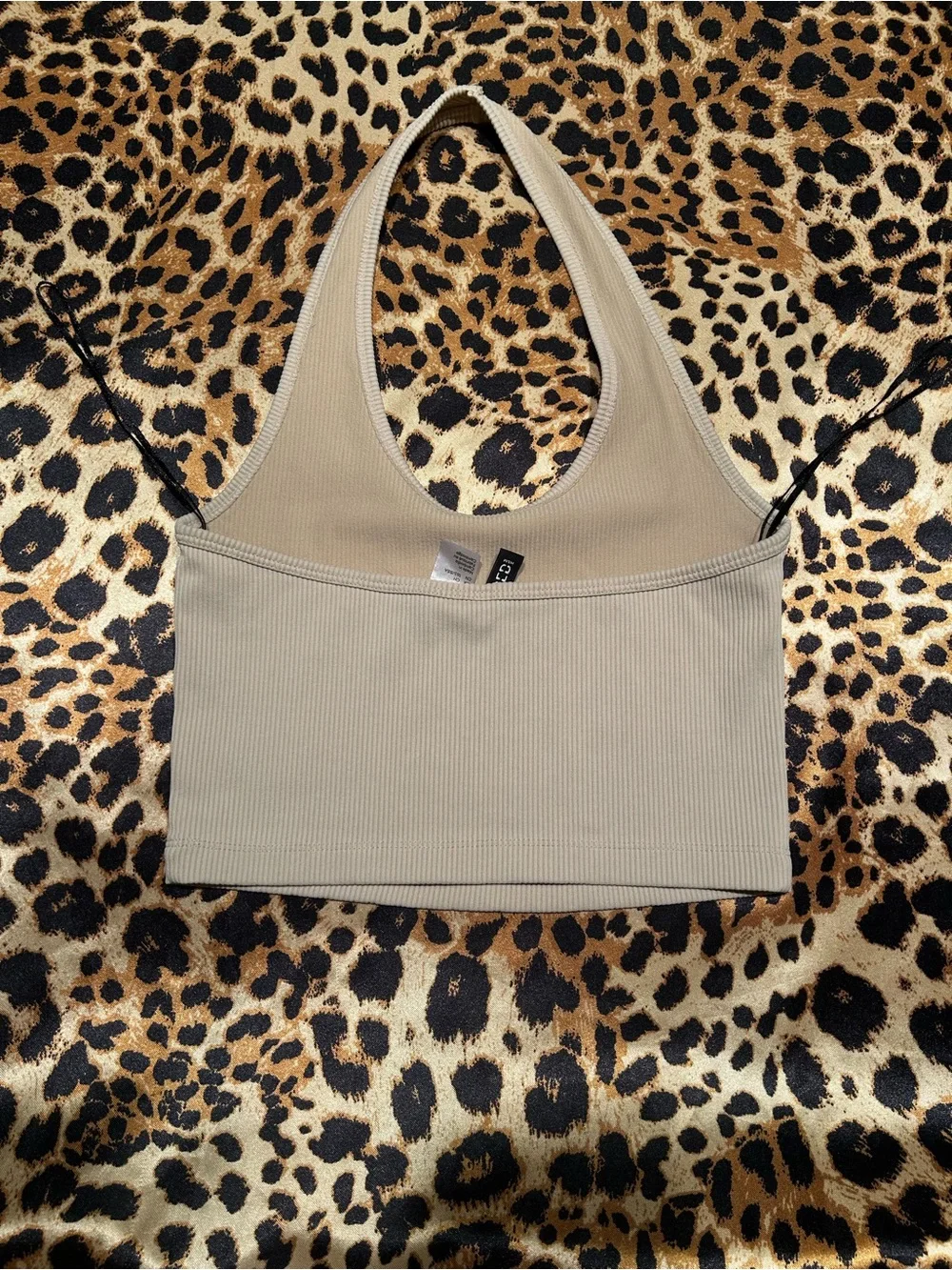 H&M Beige Ribbed Halter Tank - Picture 3 of 6